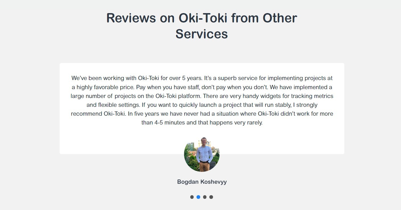 Comentarios sobre el servicio de Oki-Toki