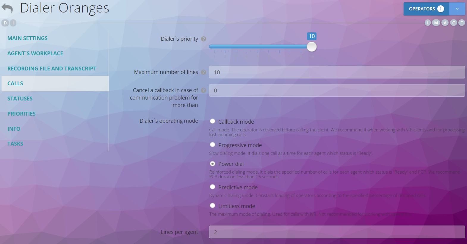 Configuración de autollamadas en Oki-Toki