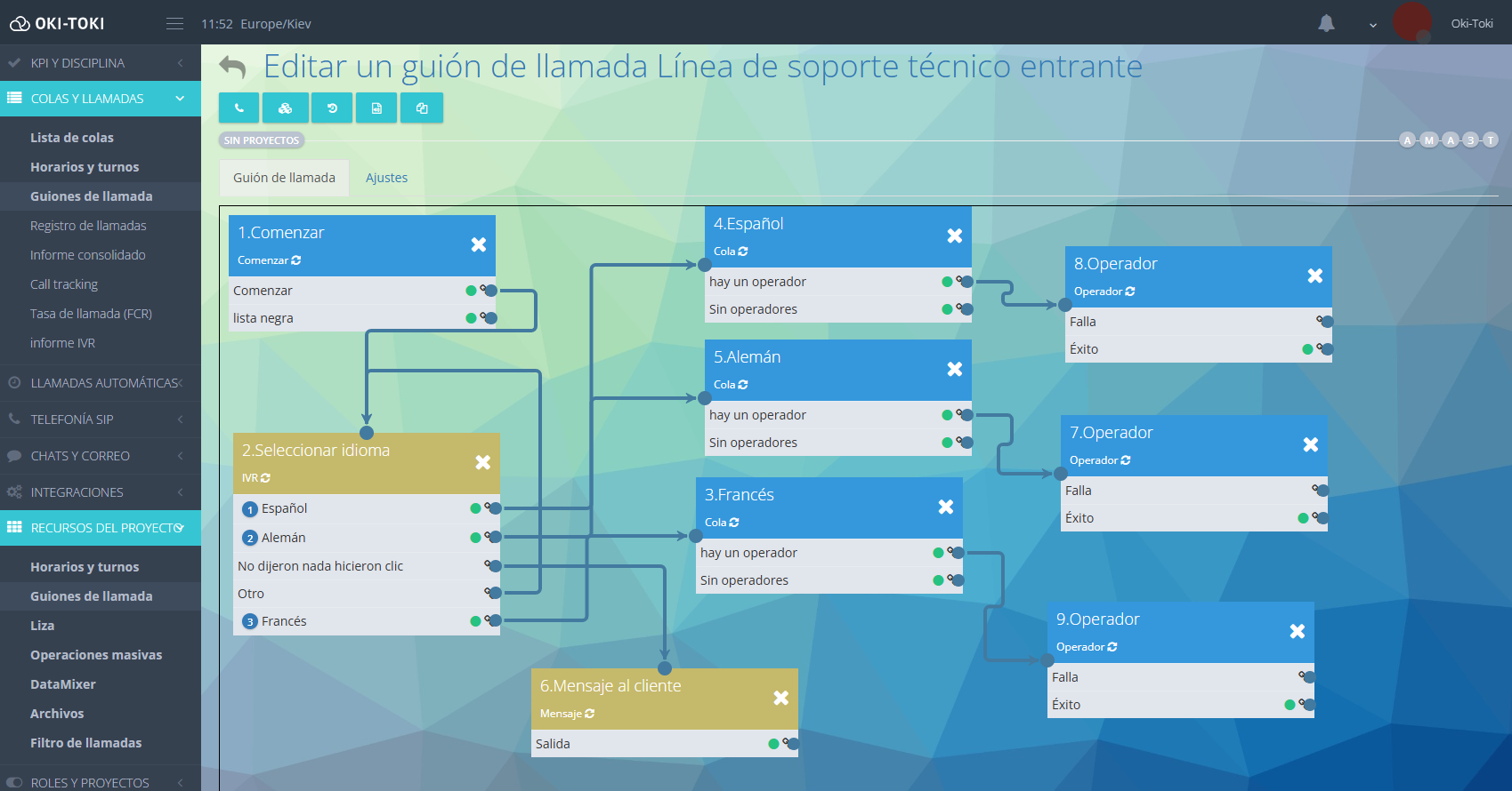 Escenario con IVR